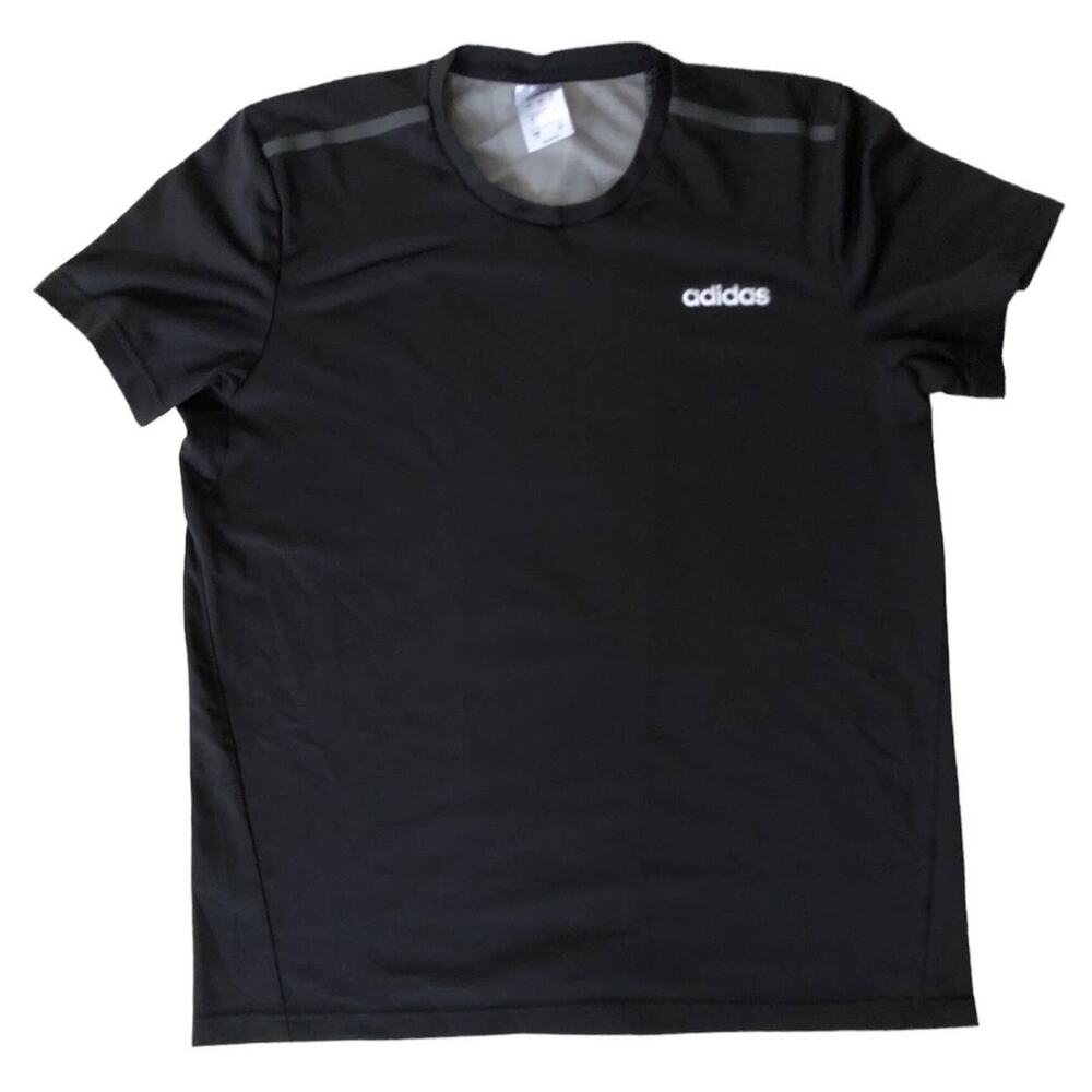 Adidas Men’s Climalite Tshirt Black with Gray Back Design Size Large
